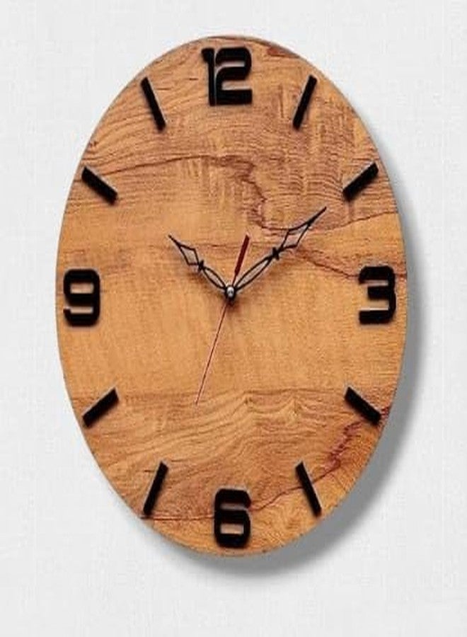 Arabs Wooden Wall Clock, Analog Clock, Round Shaped Designer Clock for Home and Offices, Wall Clock, Wood Craft, Wall Clock for Home - Image 1